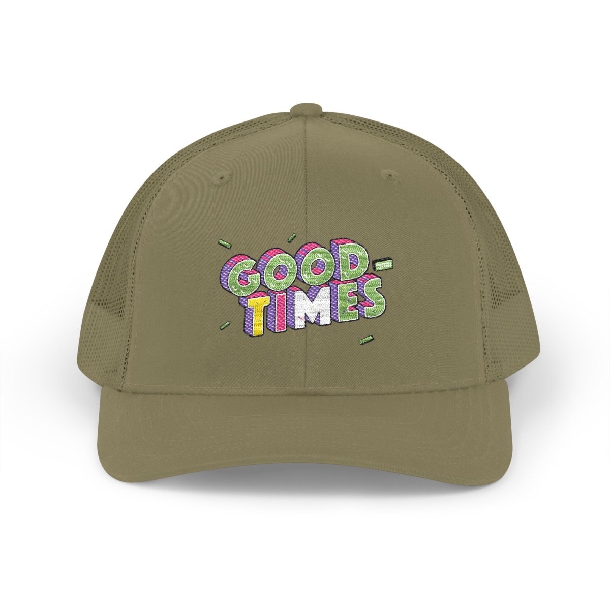 Good Times Embroidered Trucker Cap - Chinchilla Choons